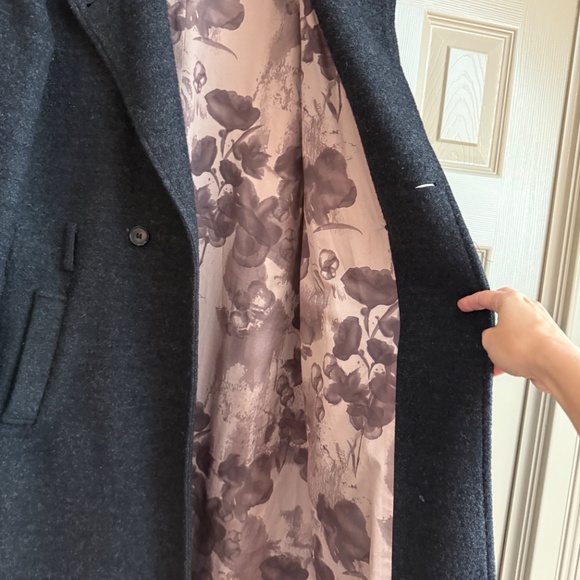 Soia & Kyo Wool-Blend Double-Breasted Trench Coat in Charcoal - Picture 4 of 9